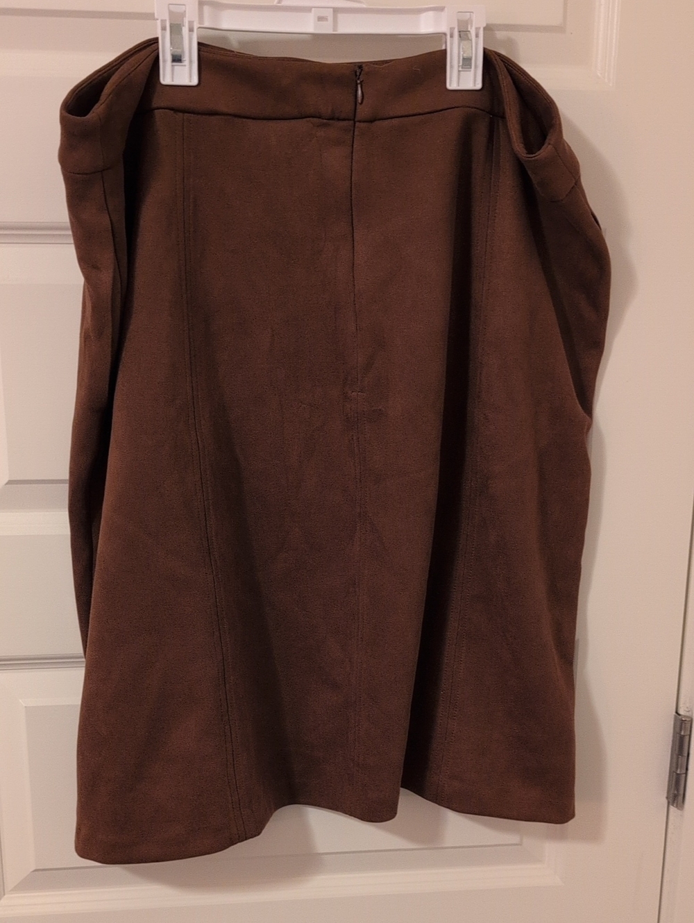 LANE BRYANT Pencil Skirt Brown Faux Suede Plus Size 18 - Picture 8 of 10